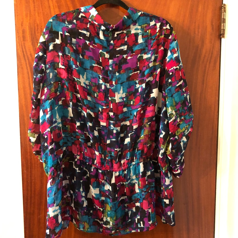 Lane Bryant Multi Color Tunic With Cinched Waist - image 6
